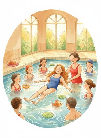 Sampul The First Swimming Lesson