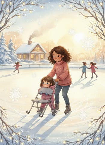 Portada de The Ice Skating Lesson