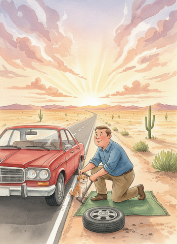 A Flat Tire on the Highway cover