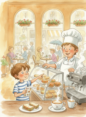 Ordering Lunch at the Café