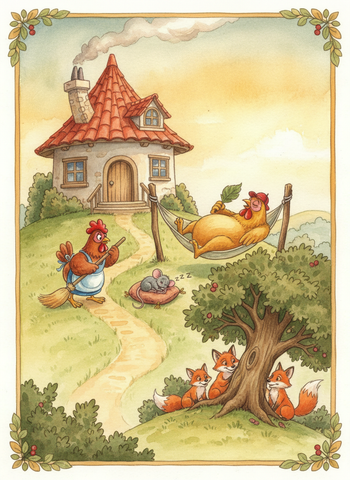 The Cock, the Mouse, and the Little Red Hen
